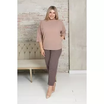 Брюки женские, размер 64, цвет розовый