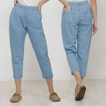 Брюки женские, размер XS, цвет голубой