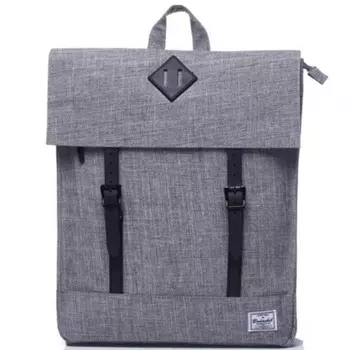 BS10-26 Рюкзак Bodachel, отдел на клапане, цвет серый (14"), 34х9х40см