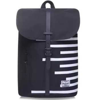 BS12-241 Рюкзак Bodachel, отдел на клапане, цвет черный/белый (14"), 26х14х38см