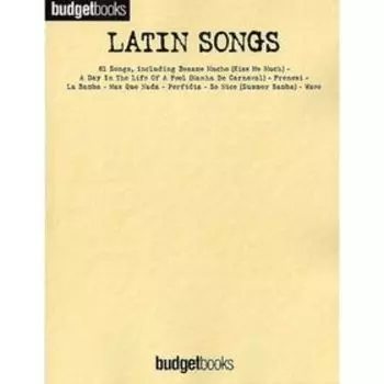 BUDGET BOOKS LATIN SONGS PVG