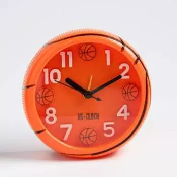 Часы - будильник настольные «Баскетбольный мяч», дискретный ход, 11 см, 11.511.5 см, АА