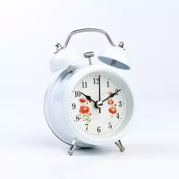 Будильник "Левуан", d=7 см, белый
