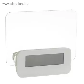 Будильник LuazON LB-16 "Послание", с маркером, подсветка синего цвета, белый