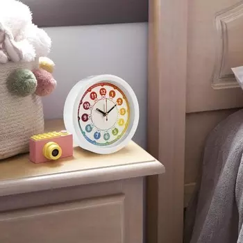 Будильник, настольные часы "Радуга", дискретный ход, d-15 см