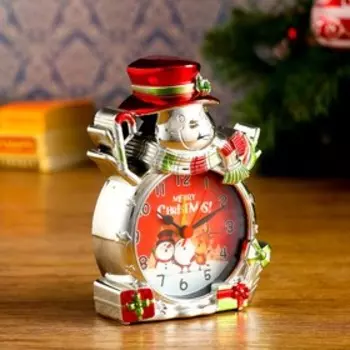 Будильник "Снеговик", 10 х 14 см