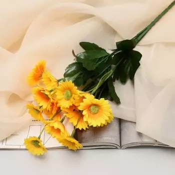 Букет искусственный «Астра Гала», 2.530 см, жёлтый