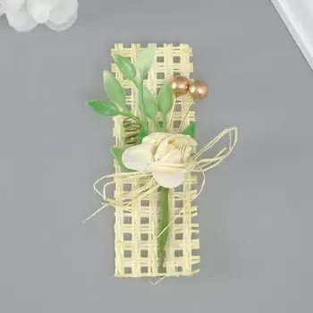 Букет декоративный "Розочка" 5х9 см, молочный