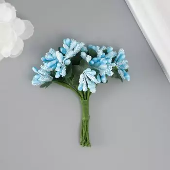 Букет декоративный "Ягодки" длина 9,5 см, голубой