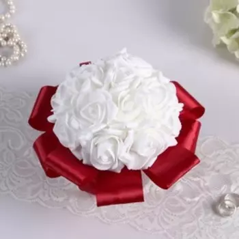 Букет-дублер, марсала, с латексным цветком