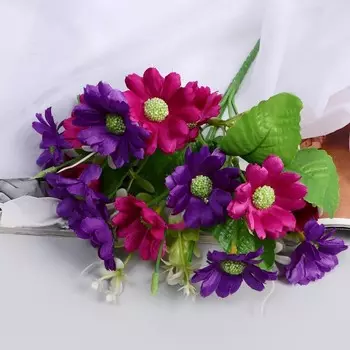 Букет искусственный «Хризантема мини», 427 см, МИКС