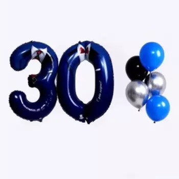 Букет из шаров «30. Для него», фольга, латекс, набор 7 шт.