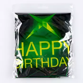 Букет из шаров «Happy birthday», чёрно-зелёный, фольга, латекс, набор 14 шт.