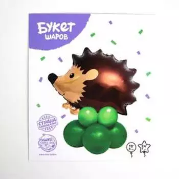 Букет из шаров «Ёж», фольга, латекс, набор 9 шт.