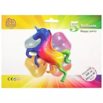 Букет из шаров "Радужный единорог", набор 5 шт