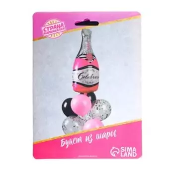 Букет из шаров "Розовый фонтан", в наборе 10 шт.