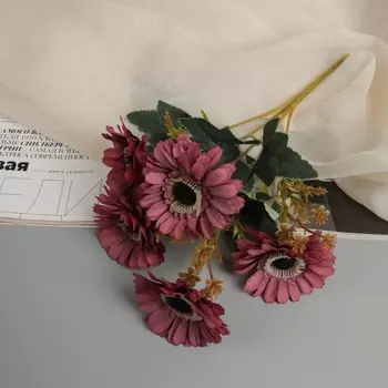 Букет искусственный «Леди гербера галант», h=27 см, МИКС