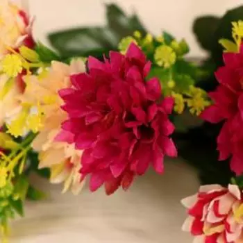 Букет «Молодой георгин», 30 см, МИКС