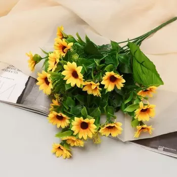 Букет «Подсолнух Галерея», 330 см, жёлтый