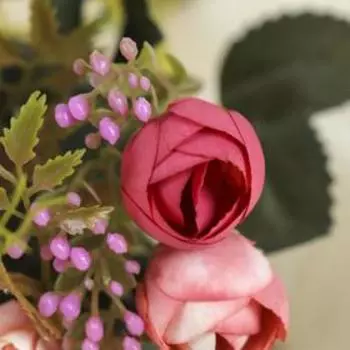 Букет искусственный «Ранункулюс с шариками», 224 см, МИКС