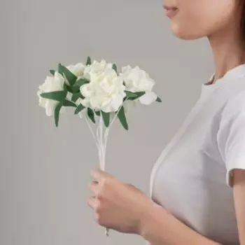 Букет "Роза" 7 цветков, белый