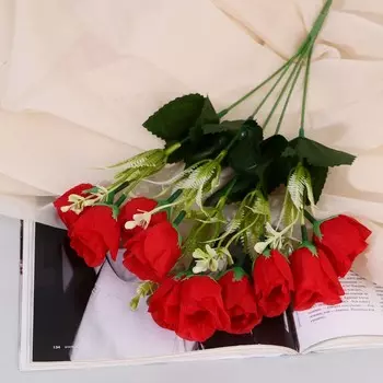 Букет искусственный «Роза Лейтон», 33 см, МИКС