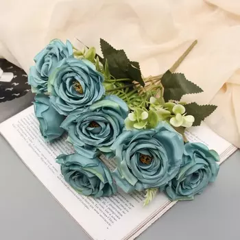 Букет искусственный «Роза шёлк галант», 29 см, МИКС