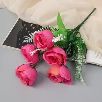 Букет искусственный «Роза стиль галант», 26 см, МИКС