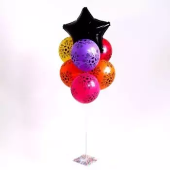Шары воздушные «Футбол», на подставке, набор 7 шт.