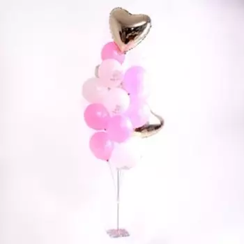 Букет шаров «С праздником!», на подставке, набор 19 шт.