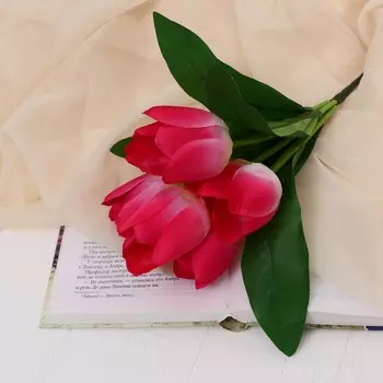 Букет искусственный «Тюльпаны махровые», 26 см, МИКС