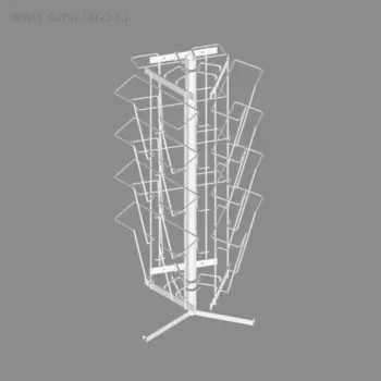 Буклетница настольная вращающаяся 12 ячеек А4, цвет белый