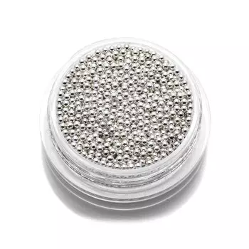 Бульонки металлические TNL, 1,2 мм, серебро, 7 гр