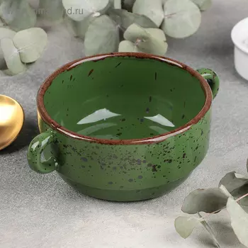 Бульонница Punto verde, 300 мл, d=11,5 см, цвет зелёный