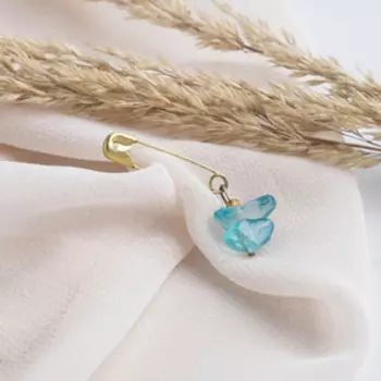 Булавка-оберег "Аквамарин" (фас 10шт)