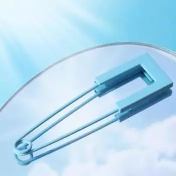 Булавка "Яркость" квадрат, 7см, цвет голубой