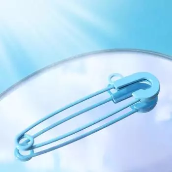 Булавка "Яркость" с петелькой, 5,5см, цвет голубой