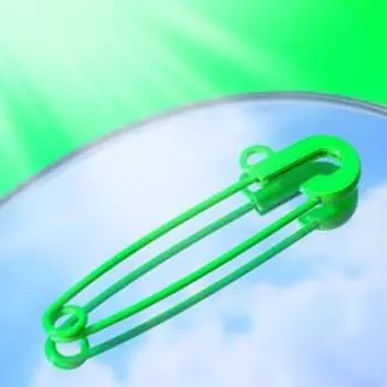 Булавка "Яркость" с петелькой, 5,5см, цвет зелёный