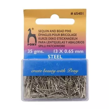 Булавки 0,65мм/13мм, сталь, 35г PONY