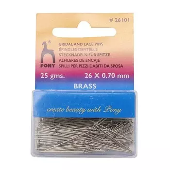Булавки 0,70мм/26мм, сталь, 25гр PONY