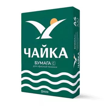 Бумага А4 500л ЧАЙКА, 80г/м2, белизна 146% CIE, класс C