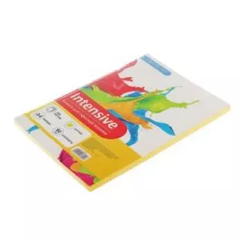 Бумага цветная А4, 100 листов Calligrata Интенсив, жёлтая, 80 г/м