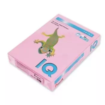 Бумага цветная А4 500 л, IQ COLOR, 80 г/м2, розовый, PI25