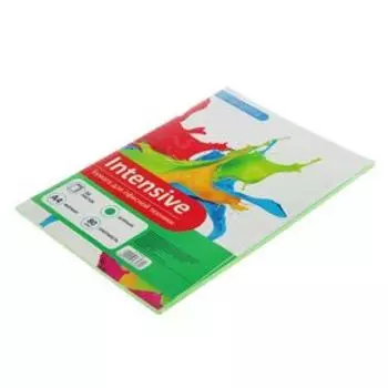 Бумага цветная А4, 50 листов Calligrata Интенсив, зелёная, 80 г/м
