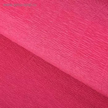 Бумага для декора и флористики, гофрированная, розовая, двусторонняя, однотонная, рулон 1шт., 0,5 х 2,5 м