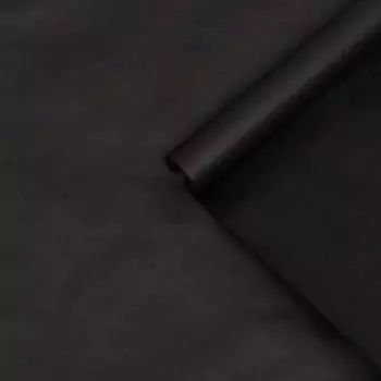 Бумага для декора и флористики, крафт, двусторонняя, черная, однотонная, рулон 1шт., 0,7 х 10 м