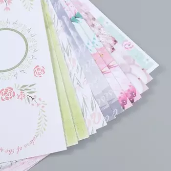 Бумага для скрапбукинга 30х30 см "Нежность природы", двусторонняя, 12 листов, 12 дизайнов, 1