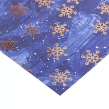 Бумага для скрапбукинга с фольгированием «Снежинки» 15,5 х 15,5 см, 250г/м