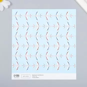Бумага для скрапбукинга «Арт Узор. Самолёты», 180 г/м, 15.517 см