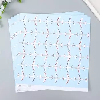 Бумага для скрапбукинга «Арт Узор. Самолёты», 180 г/м, 30.532 см